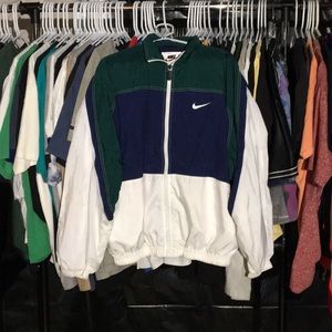 90's Nike Color-Block Windbreaker (Lg)